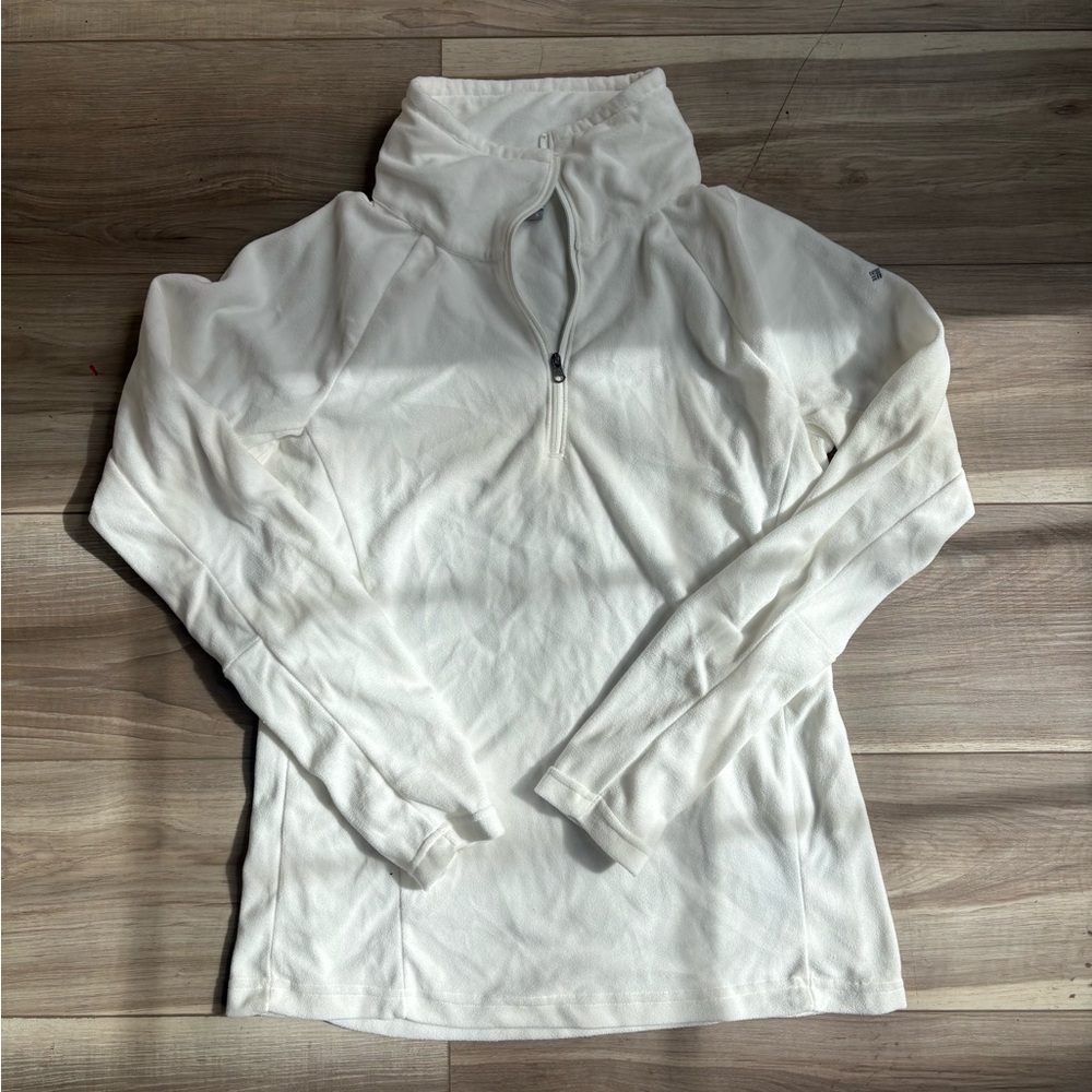 White Quarter-Zip Pullover